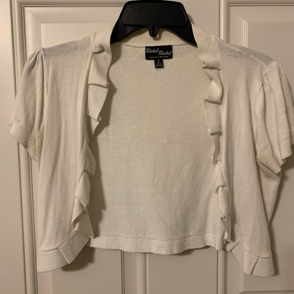 Women’s white shrug (cropped cardigan)